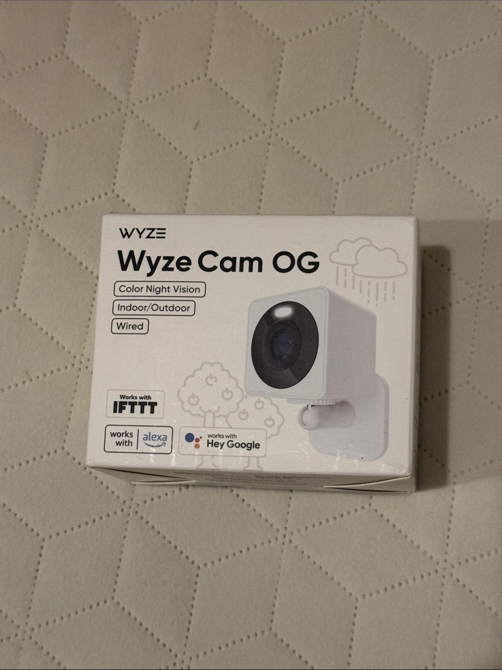 Wyze Cam OG Indoor/Outdoor Wired Security Camera - White